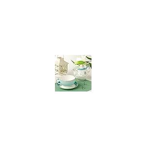 【並行輸入品】Jusalpha Bone Chinaブルーティーポットとサーバーセットfor 1つ、ティーポットCup and Saucer S_4