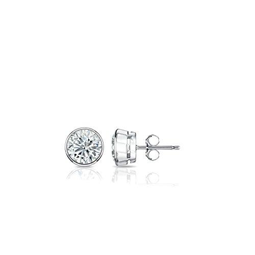 【並行輸入品】Diamond Wish 18k White Gold Round Diamond Stud Earrings (1/6cttwの画像
