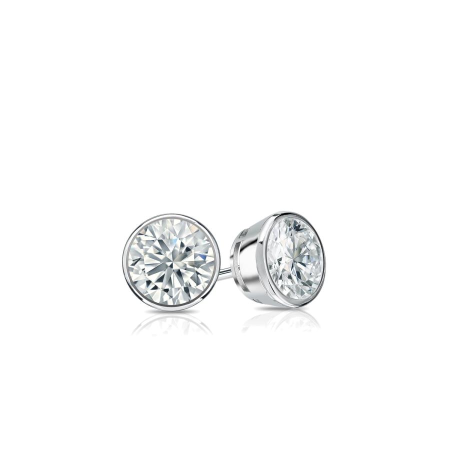 【並行輸入品】Diamond Wish 18k White Gold Round Diamond Stud Earrings (1/6cttwの画像