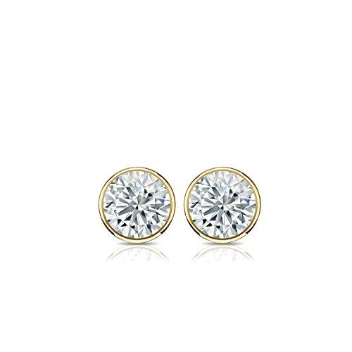 【並行輸入品】Diamond Wish 14k Yellow Gold Round Diamond Stud Earrings (1/6ctt_7