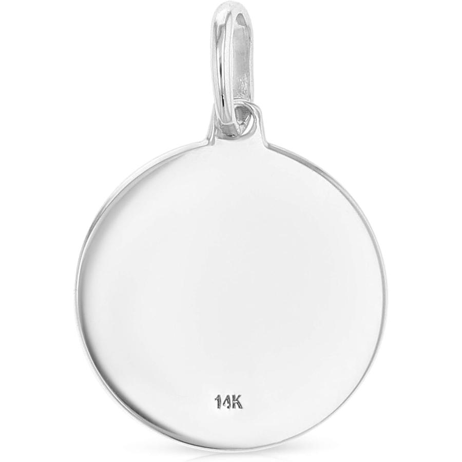 【並行輸入品】Iokaジュエリー   14 Kホワイトゴールドセントクリストファー・保護US宗教チャームペンダントのネックレスやチェーンの画像