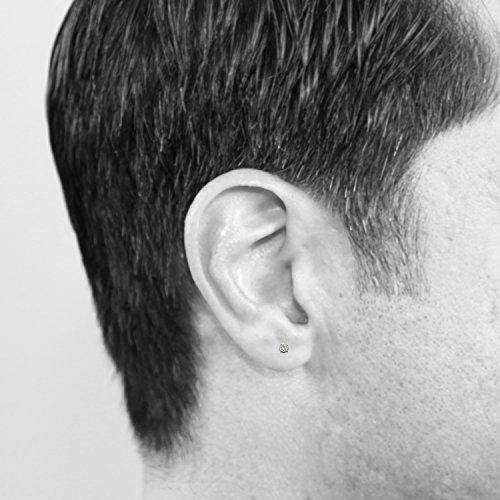 【並行輸入品】IGI Certified Diamond Solitaire Stud Earrings for Men Set in 14Kの画像