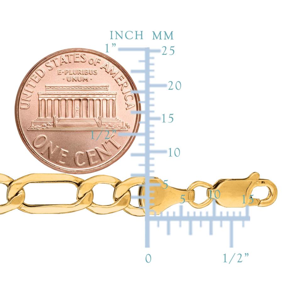 【並行輸入品】14?KイエローゴールドFilledソリッドフィガロチェーンネックレス、6.0?MM幅 Jewelry Affairs 14k Y_3