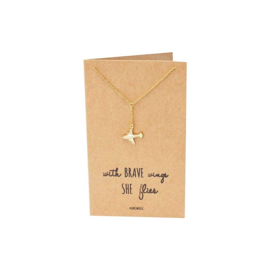 【並行輸入品】Quan Jewelry 飛行機ラリアットネックレス 上品なファッションジュエリー モチベーションを高めるギフト グリーティングカ_3