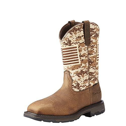 【並行輸入品】[Ariat Work] メンズ Workhog Patriot Steel Toe カラー: ブラウン Ariat Mens Wの画像