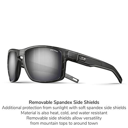 【並行輸入品】Julbo Shield マウンテンサングラス ブラック/ブラックフレーム スペクトロンブラウンレンズ シルバーミラー付き Julの画像