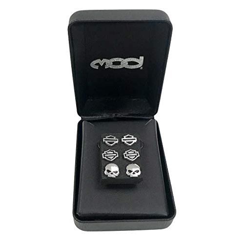 【並行輸入品】Harley Davidson HDS0005 スタッドイヤリングセット バー&シールド/スカルデザイン 3スタイル Harleyの画像