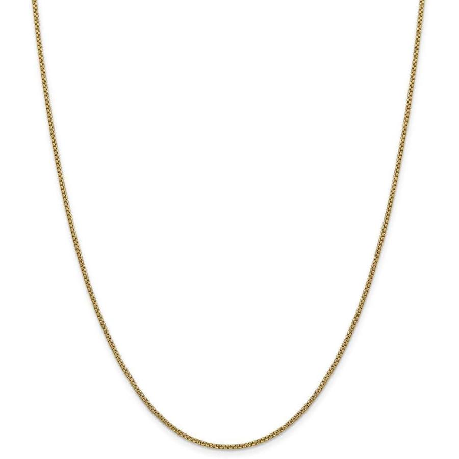【並行輸入品】ICE CARATS 14Kイエローゴールド 18インチ 1.5mm ラウンドボックスチェーンネックレスペンダントチャーム ファインジュの画像