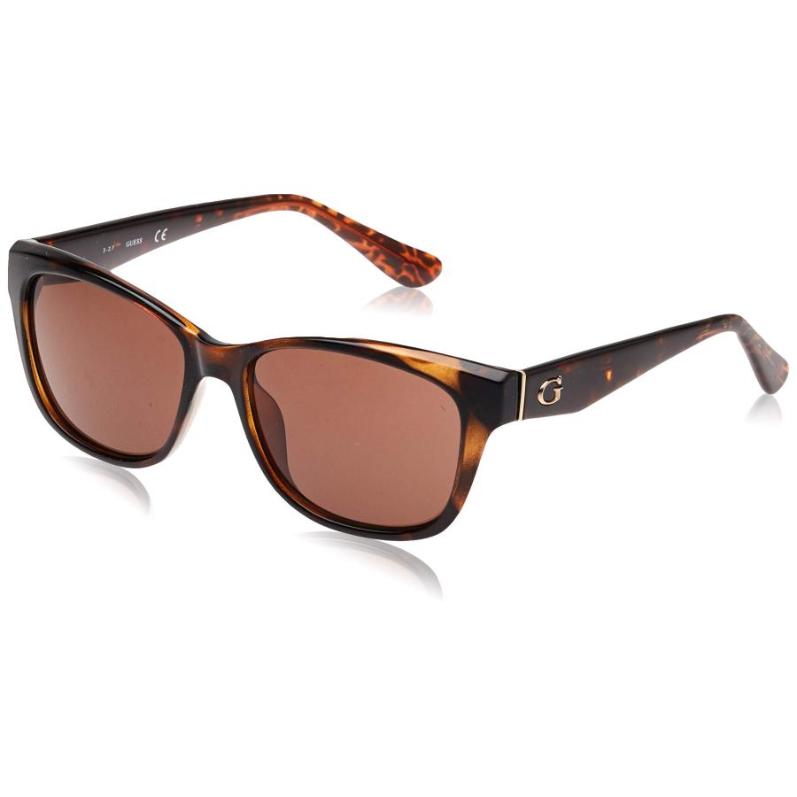 GUESS レディース クラシック スクエア サングラス, ダークハバナ, 54 