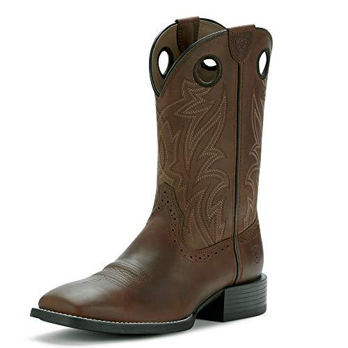 【並行輸入品】ARIAT メンズ スポーツ サイドベット ウエスタンブーツ, アンティーク調ブラウン/ソリッドブルー。, 24.5 Ariatの画像