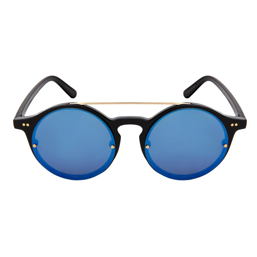 【並行輸入品】Edge I Wear ファッションラウンドブローバープラスチックサングラス フラットミラーレンズ付き 541089 US サイズの画像