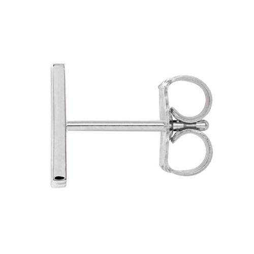 【並行輸入品】プラチナイニシャル「N」スタッドイヤリング（シングルイヤリング） Platinum Initial Letter 'N' Studの画像