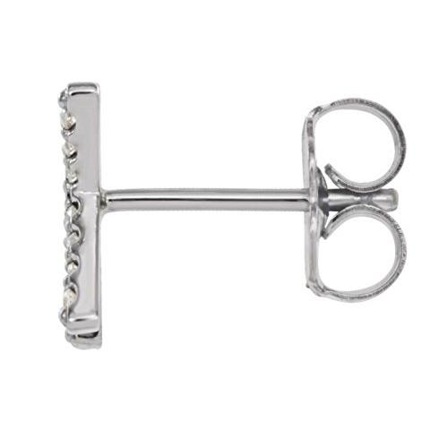 【並行輸入品】Sterling Silver Diamond Letter 'K' Initial Stud Earring (Singleの画像