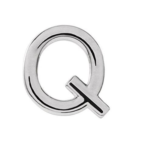【並行輸入品】Platinum Initial Letter 'Q' Stud Earring (Single Earring)の画像