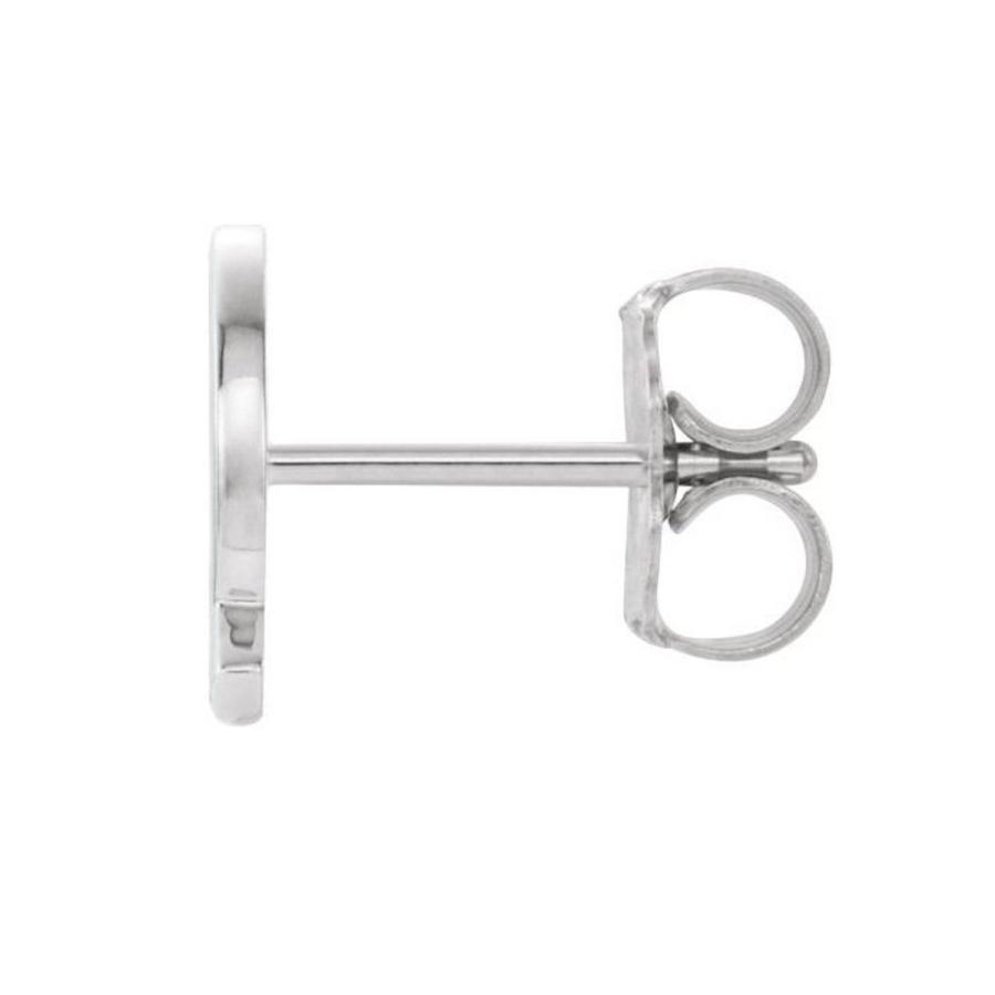 【並行輸入品】Platinum Initial Letter 'Q' Stud Earring (Single Earring)の画像