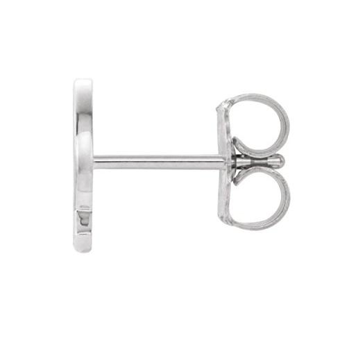 【並行輸入品】Platinum Initial Letter 'Q' Stud Earring (Single Earring)の画像