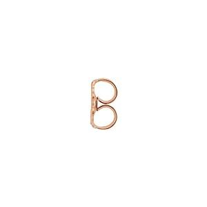 【並行輸入品】14?Kローズゴールドダイヤモンド文字' s '初期スタッドイヤリング(イヤリング1個) ( .06?CTW、GHカラー、i1クラの画像