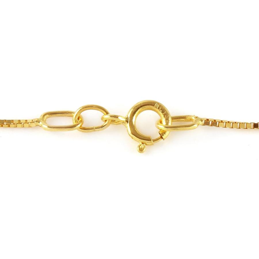 【並行輸入品】Galaxy Gold GG 14K ソリッドイエローゴールド 縦型 バーネックレス プリンセスカット付き 0.35カラット 天然ガーネの画像