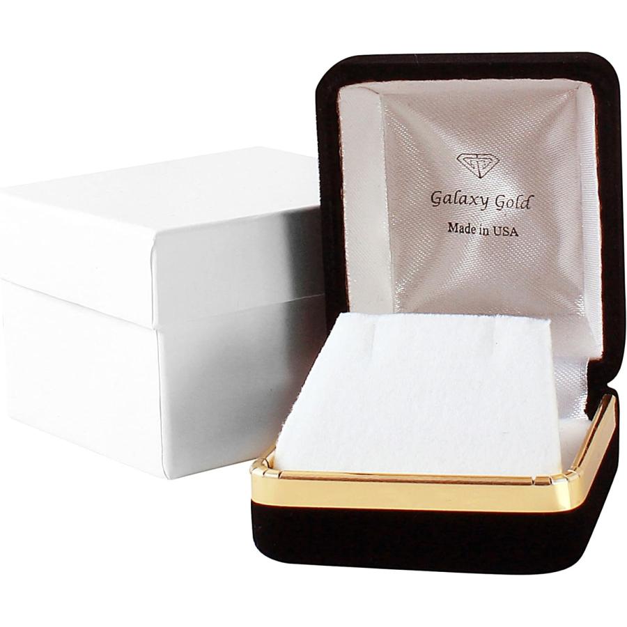 【並行輸入品】Galaxy Gold GG 14K ソリッドイエローゴールド 縦型 バーネックレス プリンセスカット付き 0.35カラット 天然ガーネの画像