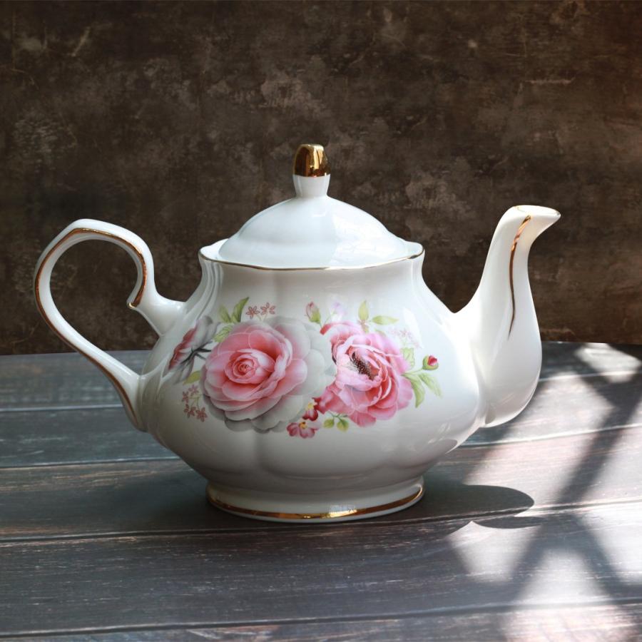 【並行輸入品】Jomop ティーポット ハンドメイド セラミックフラワー (ローズ) Jomop Teapot Handmade Ceramicの画像
