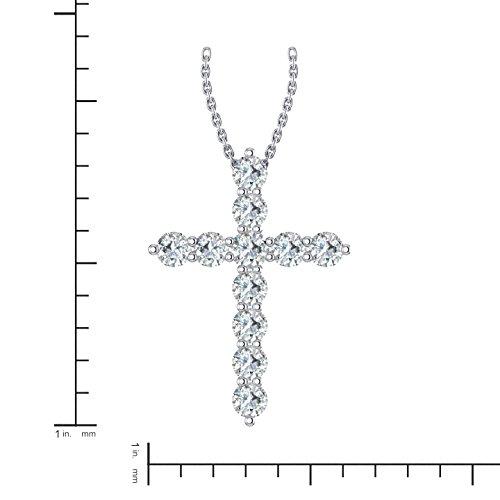 【並行輸入品】Orefice 14k White Gold timeless cross pendant beautifully set wiの画像