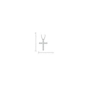 【並行輸入品】Orefice 14k White Gold timeless cross pendant beautifully set wiの画像