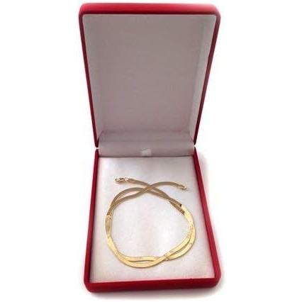 【並行輸入品】[Jewelry Affairs] 14k Yellow Solid Gold Imperial Herringbone Chain Nの画像