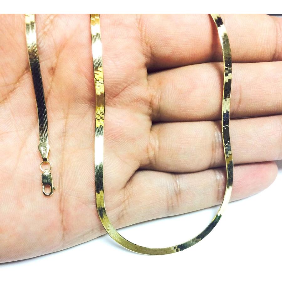 【並行輸入品】[Jewelry Affairs] 14k Yellow Solid Gold Imperial Herringbone Chain Nの画像