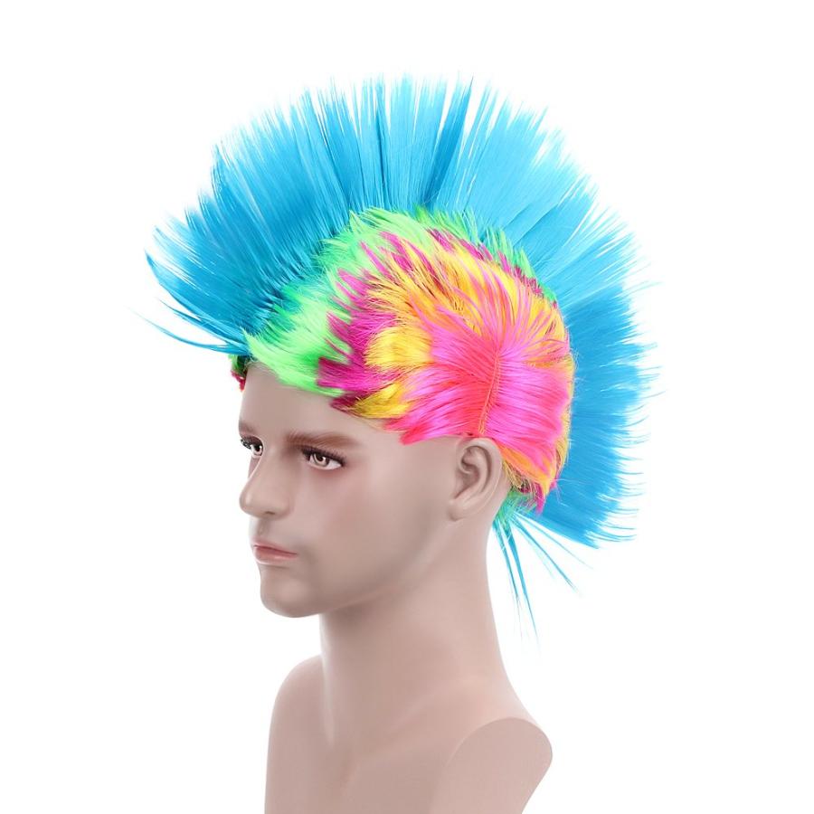 AICKER Rainbow Mohawk Wig Funny Rooster Hairstyle Cockscomb Masq 並行輸入品｜bestshop-d｜10