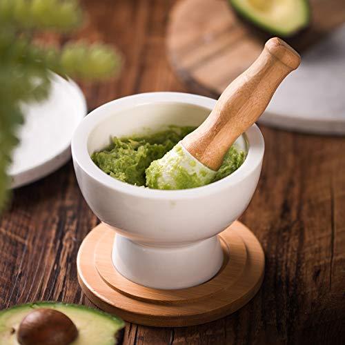 【並行輸入品】Porcelain Mortar and Pestle   Pill Crusher,Spice Grinder,Herb Bow_7