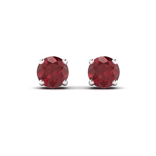 【並行輸入品】Diamondere レディース 天然および認定宝石 ソリティア スタッド イヤリング ダイヤモンド 0.96カラット ホワイトゴの画像