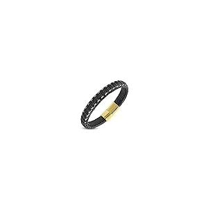 並行輸入品】My Daily Styles Stainless Steel Yellow Gold Tone Black 