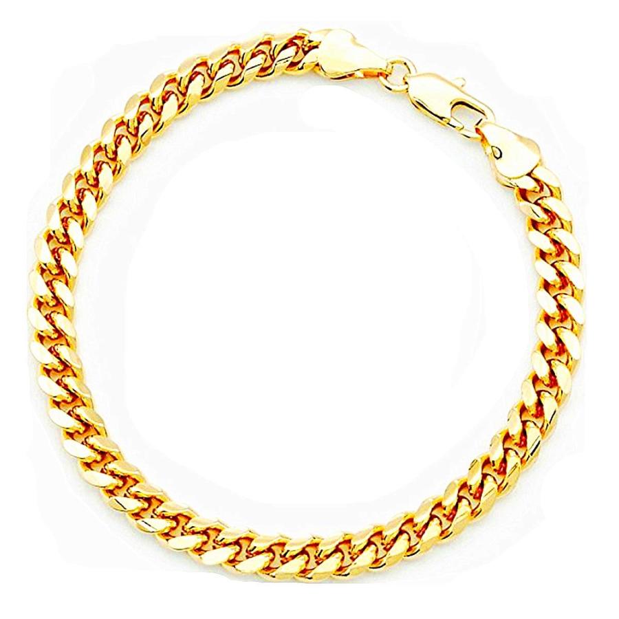 【並行輸入品】Cy trendy Men's 24K Gold Plated 6mm Miami Cuban Curb Chain Link