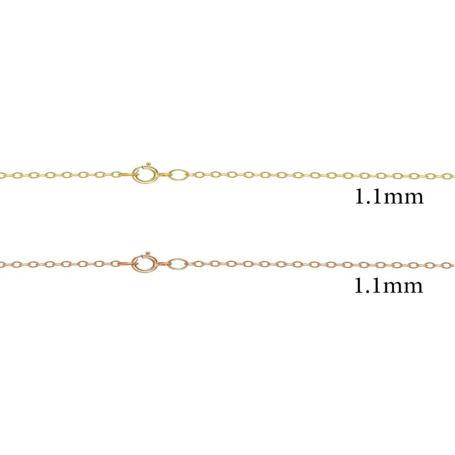 【並行輸入品】TousiAttar 14k ローズゴールドフィル ケーブルチェーンネックレス ペンダント 16-18インチ 1.1mm ゲージ 18　
