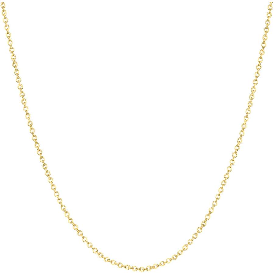 【並行輸入品】TousiAttar 14k ローズゴールドフィル ケーブルチェーンネックレス ペンダント 16-18インチ 1.1mm ゲージ 18　