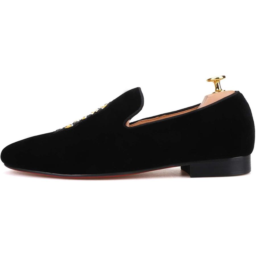 【並行輸入品】Merlutti Big Snake Patch Silk Embroidered Velvet Formal Loafer (14)の画像
