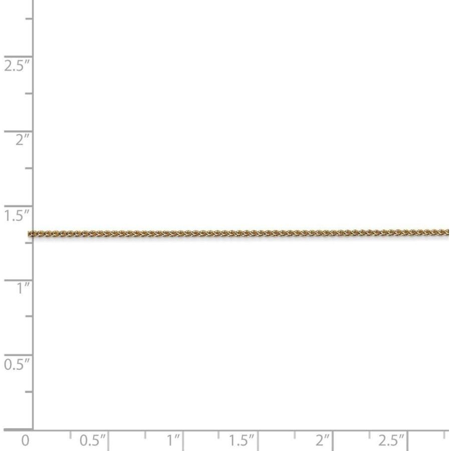 【並行輸入品】14k Gold 1mm Solid Sparkle Cut Spiga Chain Necklace 22 Inch Jewelryの画像