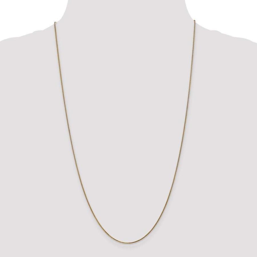 【並行輸入品】14k Gold 1mm Solid Sparkle Cut Spiga Chain Necklace 22 Inch Jewelryの画像