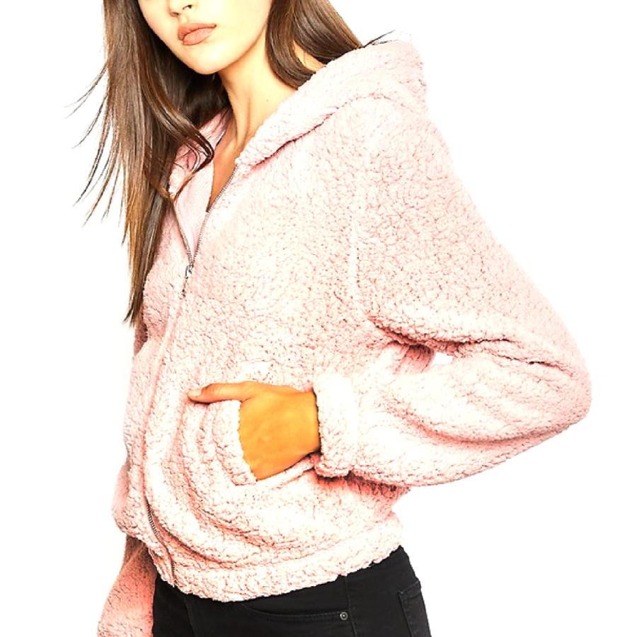 【並行輸入品】Glass House Apparel Women's Casual Winter Hoodie Warm Sherpa Linの画像