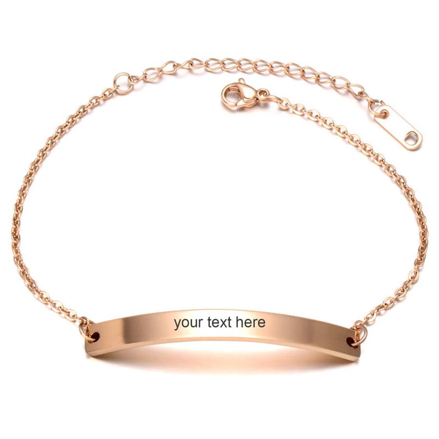 【並行輸入品】Panlady Men Women Stainless Steel Personalized Bracelet Custom N
