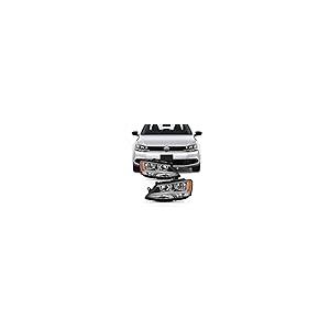 【並行輸入品】2011 2018 VW Jetta 4ドア セダン[ハロゲンタイプ]クロームヘッドライトヘッドランプ左+右ペア AKKON_2