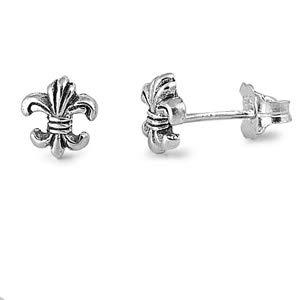 【並行輸入品】スターリングシルバー Bijou Fleur De Lis ポストピアス Sterling Silver Bijou Fleur