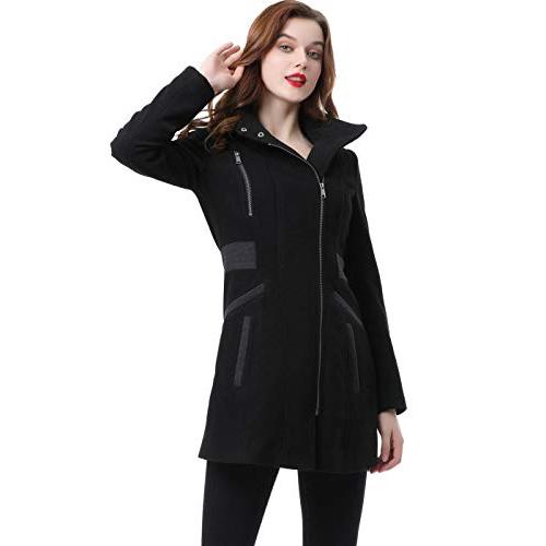【並行輸入品】BGSD Women Carrie Wool Blend Hooded Color Block Walking Coat (Alの画像