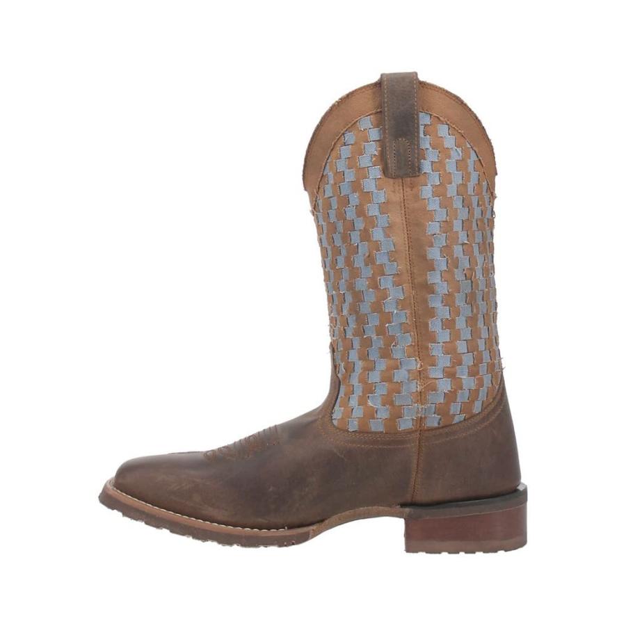 【並行輸入品】Laredo Men's Ned Woven Western Boot Broad Square Toe Brown 9 D(Mの画像