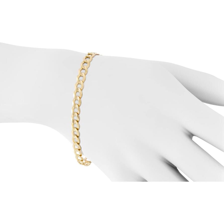 【並行輸入品】The Diamond Deal メンズ ソリッド14Kイエローゴールドまたはホワイトゴールド 2.6mm シャイニーキューバンコンフォの画像