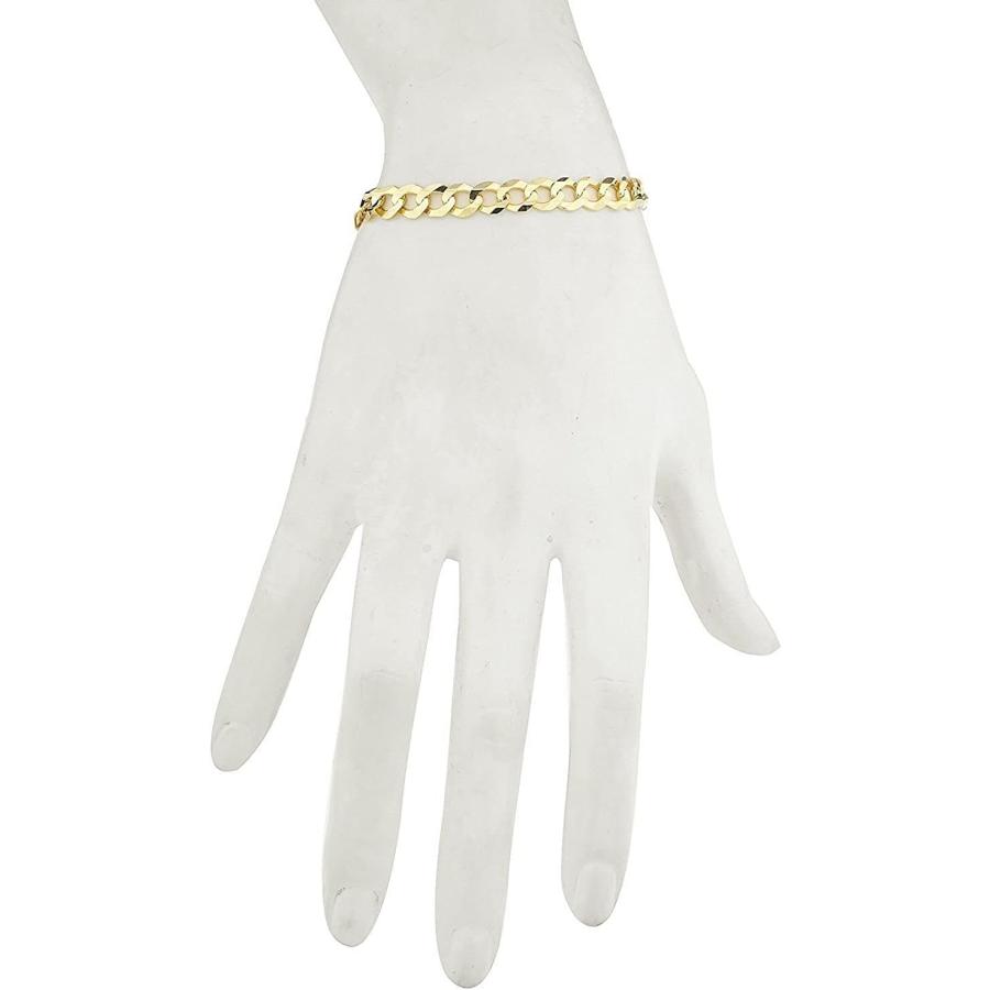 【並行輸入品】The Diamond Deal メンズ ソリッド14Kイエローゴールドまたはホワイトゴールド 2.6mm シャイニーキューバンコンフォの画像