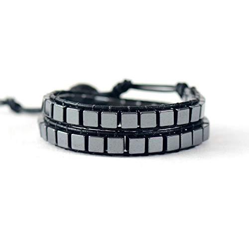 【並行輸入品】Fricgore, Handmade Unique Craft Jewelry_Men Leather Bracelets Sq