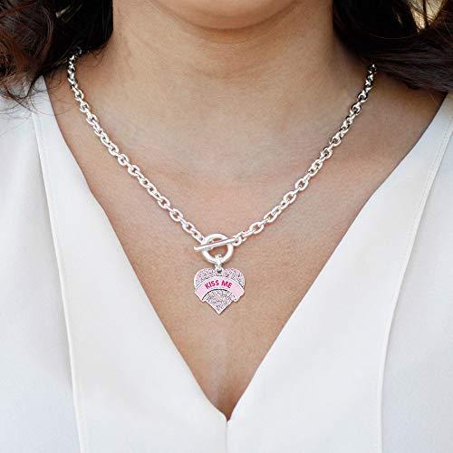【並行輸入品】Inspired Silver シルバーパヴェハートチャーム 18インチ ネックレス キュービックジルコニアジュエリー シルバ_7