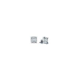 【並行輸入品】The Diamond Deal スターリングシルバー メンズ ラウンドダイヤモンド スクエアクラスター スタッドピアス 1/8カ_2