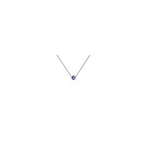 【並行輸入品】TriJewels ラウンドタンザナイト 0.30カラット ベゼルセット 4.4mm レディース ソリティアペンダントネックレスの画像